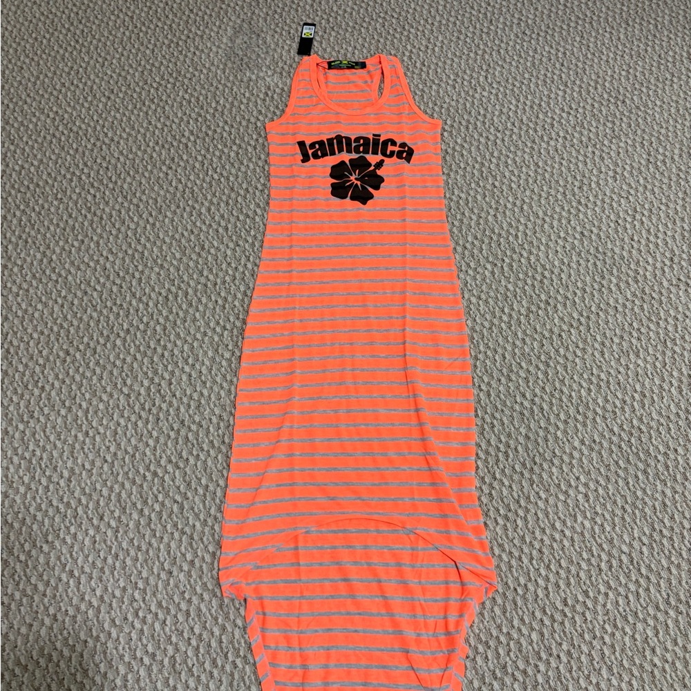 Orange Striped Jamaica Tank Dress
